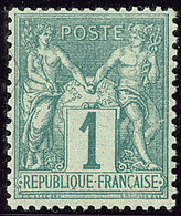 ** No 61, Vert, Très Frais Et Bien Centré. - TB - 1876-1878 Sage (Typ I)