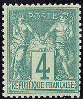 ** No 63, Vert, Dent Courte Mais Très Frais Et TB - 1876-1878 Sage (Tipo I)