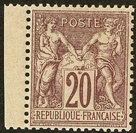 ** No 67, Brun Lilas, Petit Bdf,  Très Frais Et Bien Centré. - TB. - R - 1876-1878 Sage (Type I)