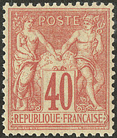 * No 70, Rouge Orange, Très Frais Et Bien Centré. - TB. - R - 1876-1878 Sage (Type I)