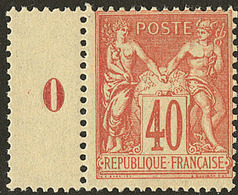 ** No 94, Bdf Avec Mill. 0, Centrage Courant Mais Très Frais Et TB - 1876-1878 Sage (Tipo I)