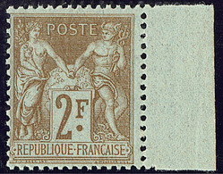 ** No 105, Bistre Sur Azuré, Bdf, Très Frais. - TB - 1876-1878 Sage (Type I)