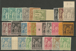 ** Collection. 1876-1900 (Poste), Bonnes Et Moyennes Valeurs Entre Les 62 Et 106. - TB - 1876-1878 Sage (Type I)