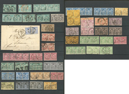 Lot. 1876-1900, Entre Les N°61 Et 106, Tous En Paire, Qqs Doubles. - TB - 1876-1878 Sage (Type I)