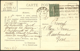 Lettre Type VI. No 130f, Sur CP La Samaritaine, Une Dent Courte Sinon TB - Andere & Zonder Classificatie