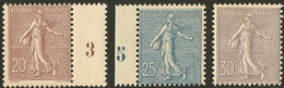 ** Nos 131 Bdf Mill. 3, 132 Bdf Mill. 5, 133. - TB - Autres & Non Classés