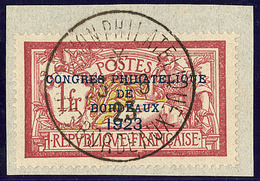 Congrès De Bordeaux. No 182, Obl Cad 23.6.23 Sur Petit Fragment, Bien Centré. - TB - Autres & Non Classés
