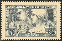 (*) Caisse D'Amortissement. Le Travail. Essai De Couleur Dentelé, 3° état. No 252, En Bleu. - TB - Autres & Non Classés