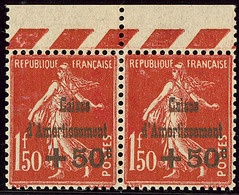 ** Caisse D'Amortissement. Sans "." Sur Le "i" De Amortissement. No 277a, En Paire Bdf Avec Normal. - TB - Andere & Zonder Classificatie