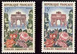 ** Arc De Triomphe Bleu-violet. No 1189a, + Un Normal Pour Comparaison. - TB (N°et Cote Maury) - Andere & Zonder Classificatie