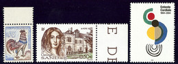 ** Variétés. Nos 1331d Bdf (N°Maury), 3645a Bdf, 3657a. - TB - Altri & Non Classificati