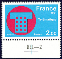 ** Télématique, Sans Les Rayures Du Cercle. No 2130a (Maury 2135a), Bdf, Très Frais. - TB. - R - Andere & Zonder Classificatie