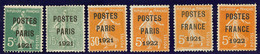 Postes Paris. Nos 26, 28 à 30, 33, 36 *. - TB - 1893-1947