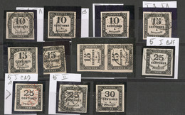 Collection. 1859-1878, Entre Les N°2A Et 6, Obl Diverses. - TB (cote Maury) - Otros & Sin Clasificación