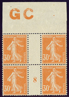 ** Papier GC. No 141, Bloc De Quatre Mill. 8, Bdf Avec Manchette GC. - TB - Millésime