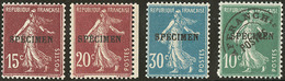 ** Specimen. Nos 73, 74, 76, 85. - TB - Cursussen