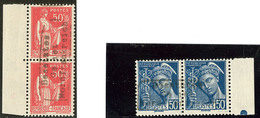 ** Dunkerque. Nos 3 Paire Verticale Bdf, 4 Paire Bdf. - TB - War Stamps