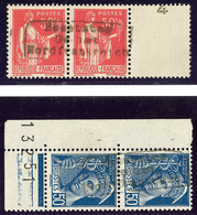 ** Dunkerque. Nos 3 Paire Bdf, 4 Paire Verticale Cdf. - TB - War Stamps