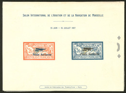 (*) Poste Aérienne. Epreuve Collective. Nos 1 + 2, Avec Son Rabat. - TB. - R - Epreuves D'artistes