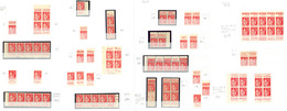 ** Paix. 1932-1939, + Pétain 517, Tous Avec Pubs Diverses, Unité, Paire Verticale, Bloc De Quatre Et Bande De Cinq. - TB - Verzamelingen