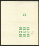 (*) Taxe. Epreuve Sur Grand Feuillet Gommé (310x275mm) Des N°27 à 37 (sauf 34), En Vert. - TB. - R - Taxe