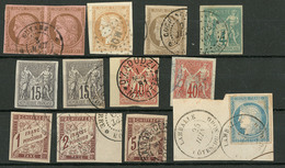 Lot. 1872-1884 (Poste, Taxe), Obl Diverses. - TB - Autres & Non Classés