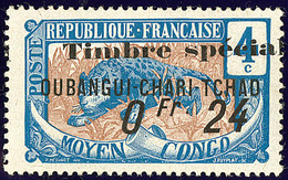 * FISCAUX. Oubangui. No 3, Surch. "Timbre Spécial/0fr 24", Gomme Coloniale. - TB - Other & Unclassified