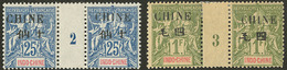 * Chine. Nos 56 Paire Mill. 2, 61 Paire Mill. 3. - TB - Sonstige & Ohne Zuordnung