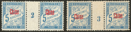 * Chine. Taxe. Nos 1 Paire Mill. 2, 2 Paire Mill. 3. - TB - Unused Stamps