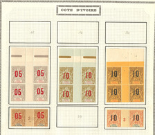 * Côte D'Ivoire. Nos 36 à 40, Les 36, 39 Et 40 En Bloc De Quatre Sans Mill., Les 37 Et 38 En Paire. - TB - Other & Unclassified