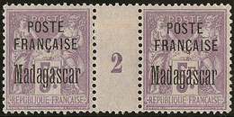 * Madagascar. No 22, Paire Mill. 2. - TB - Autres & Non Classés