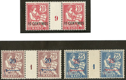 ** Maroc. Nos 12 * Paire Mill. 9, 31 Paire Mill. 1, 32 Paire Mill. 1. - TB - Autres & Non Classés