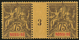 * Nossi-Bé. No 38, Paire Mill. 3. - TB - Altri & Non Classificati