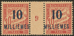 ** Port-Saïd. Taxe. No 7, Paire Mill. 9 (tirage 6), Très Frais. - TB - Andere & Zonder Classificatie