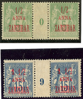 * Zanzibar. Nos 18 Paire Mill. 0, 22 Paire Mill. 9. - TB - Other & Unclassified