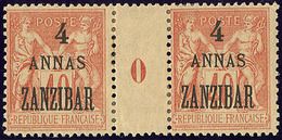 * Zanzibar. No 26, Paire Mill. 0. - TB - Other & Unclassified