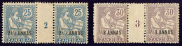 * Zanzibar. Nos 51 Paire Mill. 2, 52 Paire Mill. 3. - TB - Autres & Non Classés