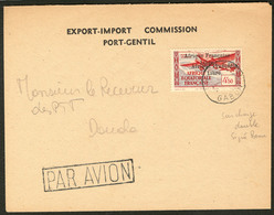 Lettre Poste Aérienne. France-Libre. Double Surcharge. No 17a, Sur Enveloppe Commerciale De Port-Gentil. - TB - Autres & Non Classés