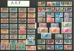 Collection. 1936-1957 (Poste, PA, Taxe), Valeurs Moyennes Et Séries Complètes, Des Doubles Et Blocs De Quatre. - TB - Altri & Non Classificati