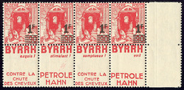 ** Bande Pub. Double Pub BYRRH + HAHN. No 158Ac (Maury 46c), Bande De Quatre Bdf, Très Frais. - TB (cote Maury) - Otros & Sin Clasificación