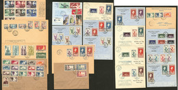 Lettre CAMBODGE. Lot. 1952-1953, 19 Enveloppes, Affts Commémos Entre Les 1/27 Et PA 2/12, Majorité Obl Phnom-Penh. - TB - Cambodge
