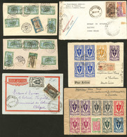 Lettre Collection. 1916-1945, 6 Enveloppes Dont 2 Devants Et 2 Recommandés, Affts Et Destinations Divers. - TB - Other & Unclassified