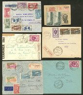 Lettre Collection. 1940-1948, 6 Enveloppes Dont Une Recommandée, Affts Et Destinations Divers. - TB - Other & Unclassified