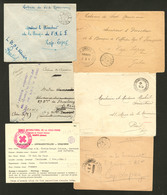 Lettre Lot. Guerre 1914-1918, 6 Enveloppes Diverses Dont Franchise, Avec Obl Et Cachets Divers Dont Militaires. - TB - Other & Unclassified