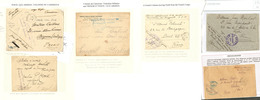 Lettre Lot. 1914-1918, 11 Enveloppe Ou CP Courrier Militaire En Franchise, Avec Cachets Et Obl Divers, Dont 4 Courriers  - Other & Unclassified