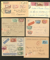 Lettre Lot. 1924-1944, 6 Enveloppes, Affts Et Destinations Divers. - TB - Andere & Zonder Classificatie