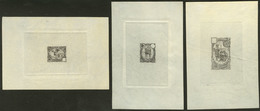 (*) Emission 1902. 3 épreuves, En Noir Sans Faciale, Sur Cuvette, Sur Papier Transparent, Des 3 Types. - TB - Altri & Non Classificati