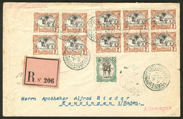 Lettre Nos 54 (10) + 62, Obl Cad Fév 1904 Sur Enveloppe Recommandée Pour L'Allemagne. - TB - Other & Unclassified