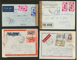 Lettre 1939-1944, 4 Enveloppes, Affts Et Destinations Divers, Avec Cachets De Censure. - TB - Other & Unclassified