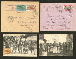 Lettre Collection. 1907-1933, , 2 Enveloppes Et 2 CP, Affts Divers. - TB - Autres & Non Classés